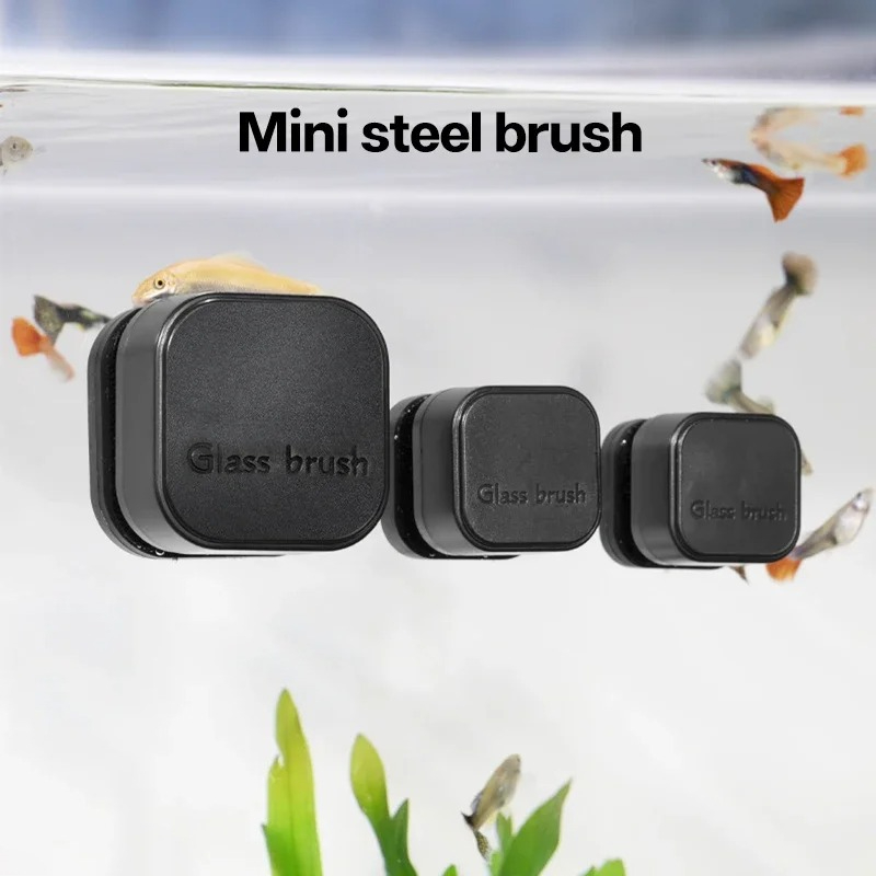 Planted Aquarium Tools - Sikat Magnetik Persegi Mini Pembersih Kaca