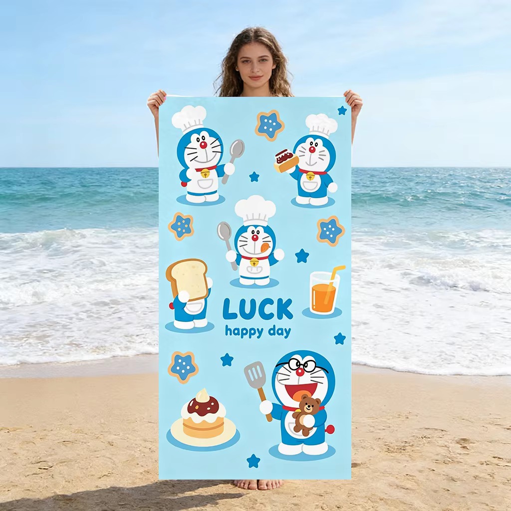Aquarium Zombie - Handuk Pantai Doraemon Handuk Mandi Serat