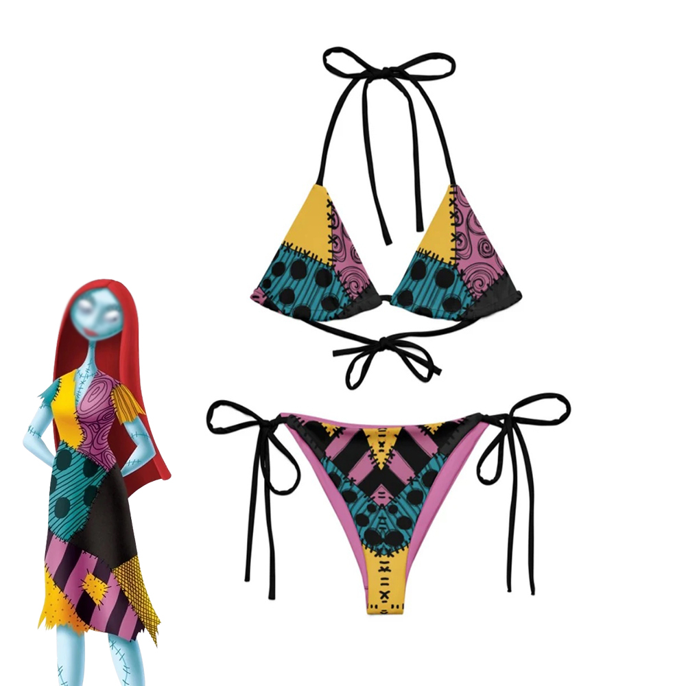 Aquarium Zombie - Set Bikini Sally Cosplay Mimpi Buruk
