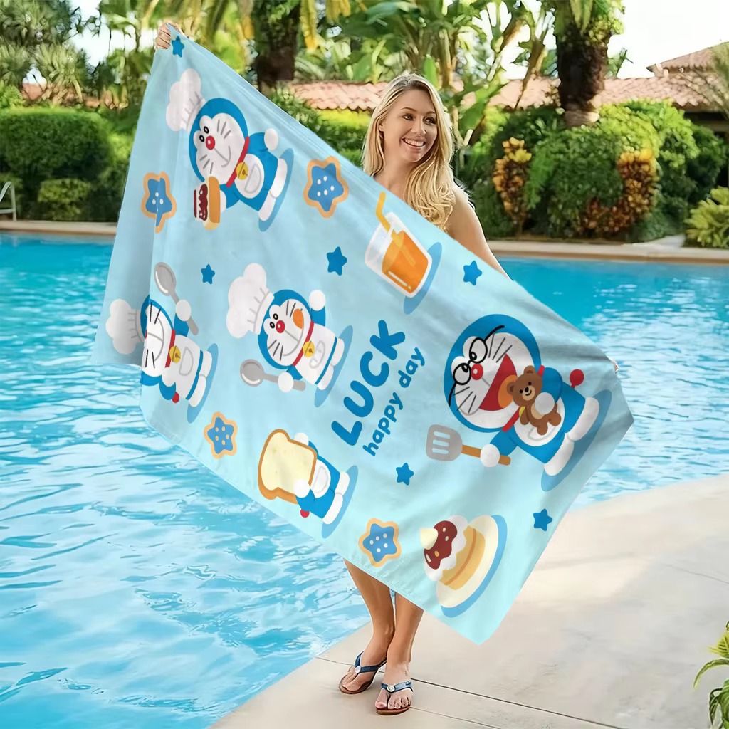 Handuk Pantai Doraemon Handuk  - Aquarium Zombie ulasan dan harga