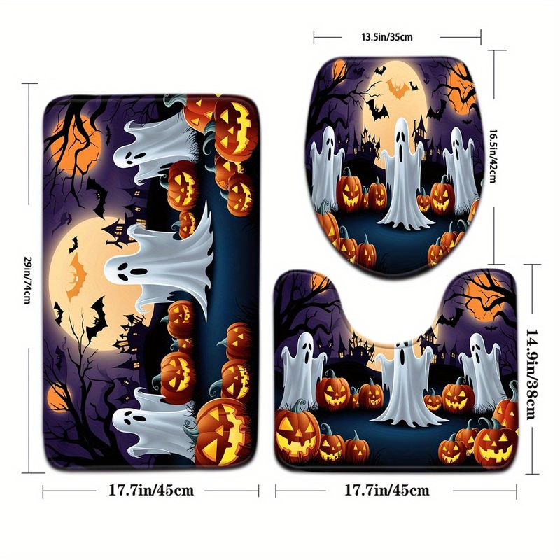 VIKAMA 3Pcs Set Keset Toilet H - Aquarium Zombie ulasan dan harga