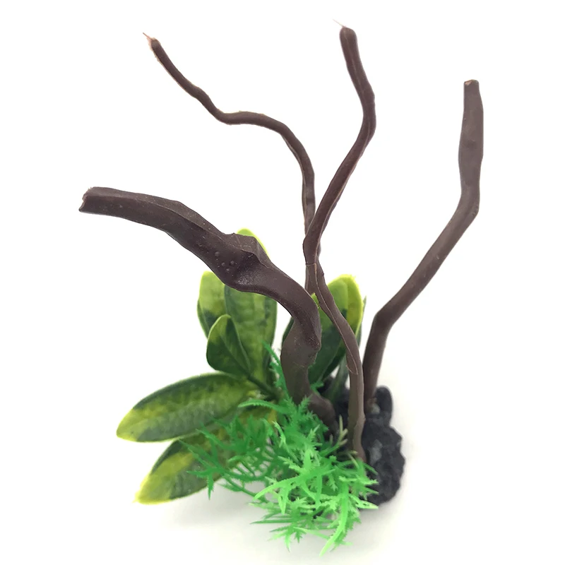Dekorasi akuarium ikan tiruan  - Aquarium Planted Wood ulasan dan harga